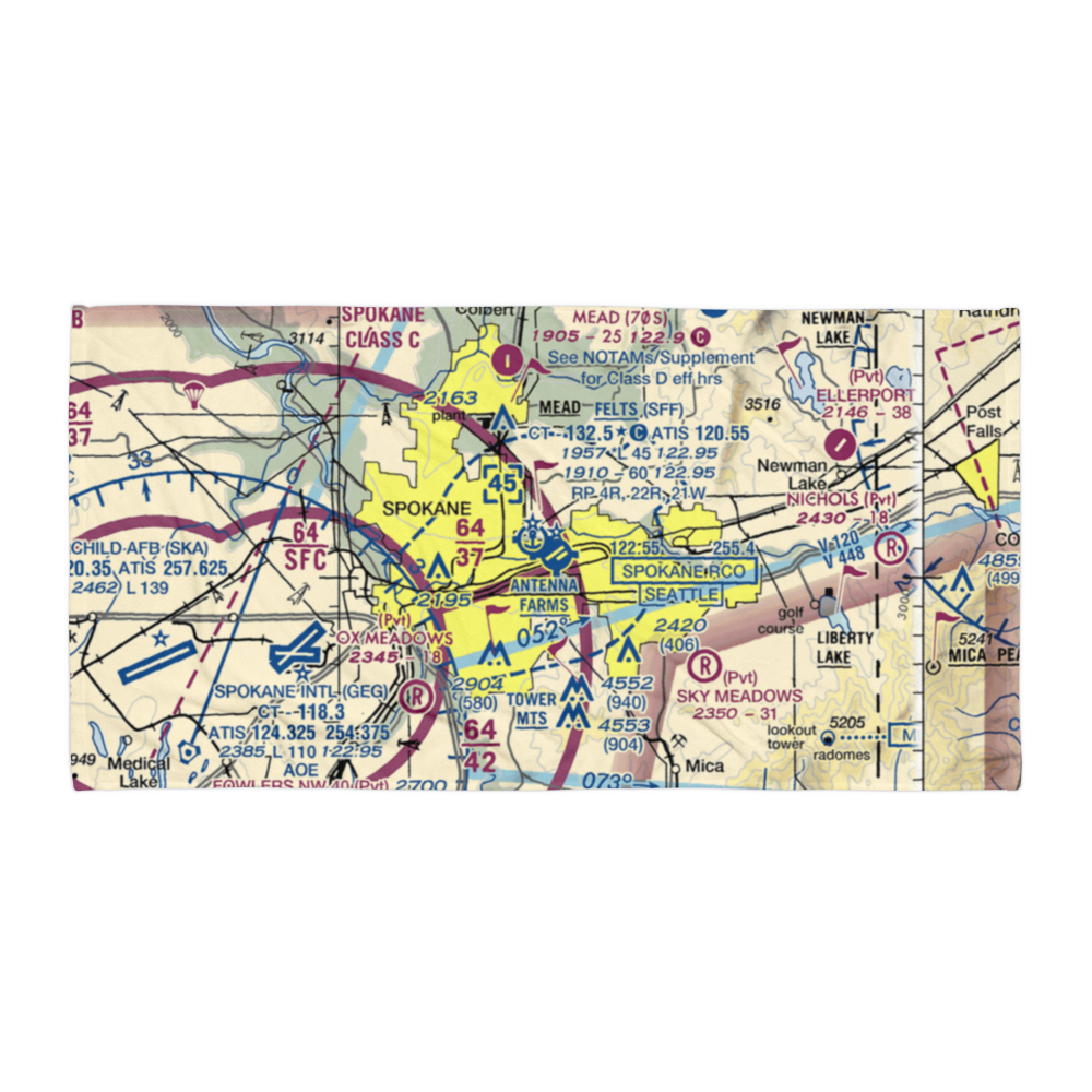 Felts Field (SFF) VFR Sectional Towel 