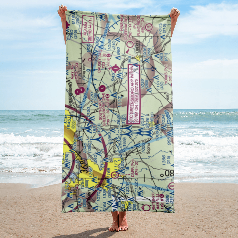 Fields Airport (64NC) VFR Sectional Towel 