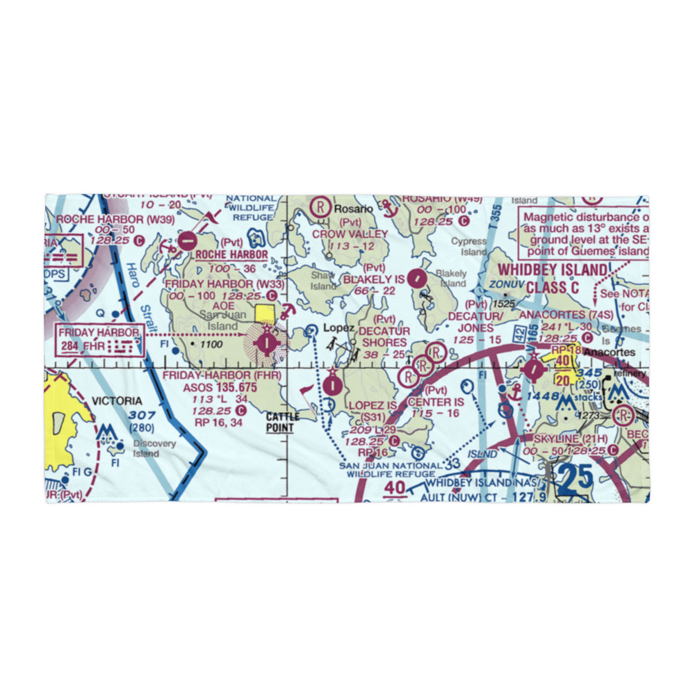 Fishermans Bay Seaplane Base (81W) VFR Sectional Towel 