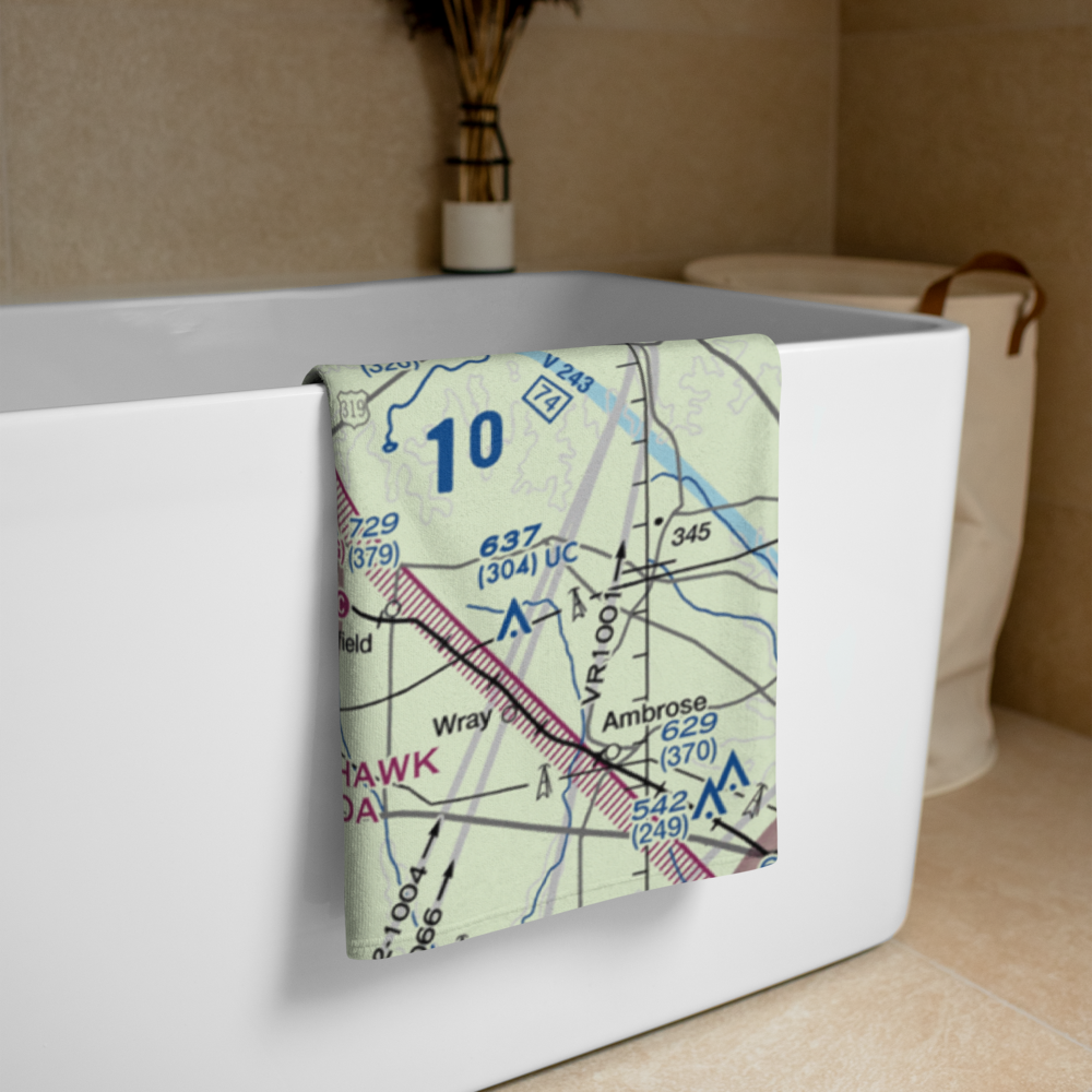 Fitzgerald Municipal Airport (FZG) VFR Sectional Towel 