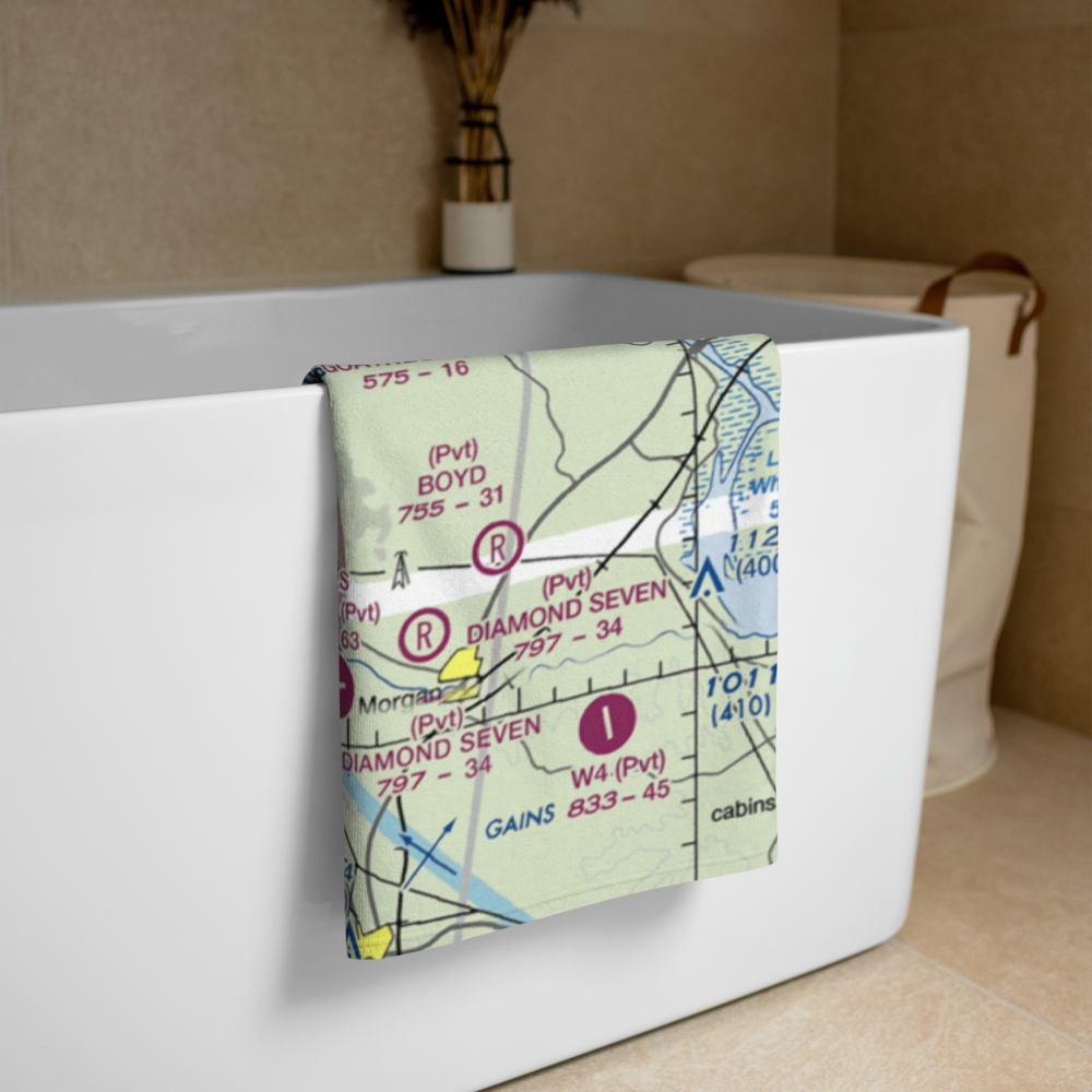 Flat Top Ranch Airport (74TE) VFR Sectional Towel 