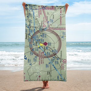 Floyd W. Jones Lebanon Airport (LBO) VFR Sectional Towel