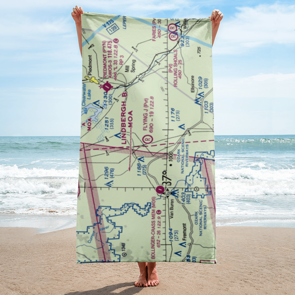 Flying 'J' Ranch Airport (MO72) VFR Sectional Towel 