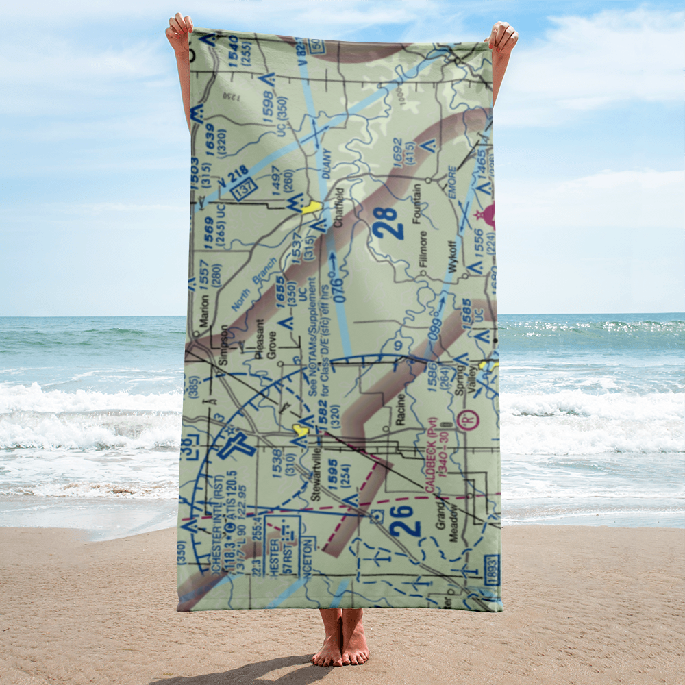 Flying A Airport (2C4) VFR Sectional Towel 