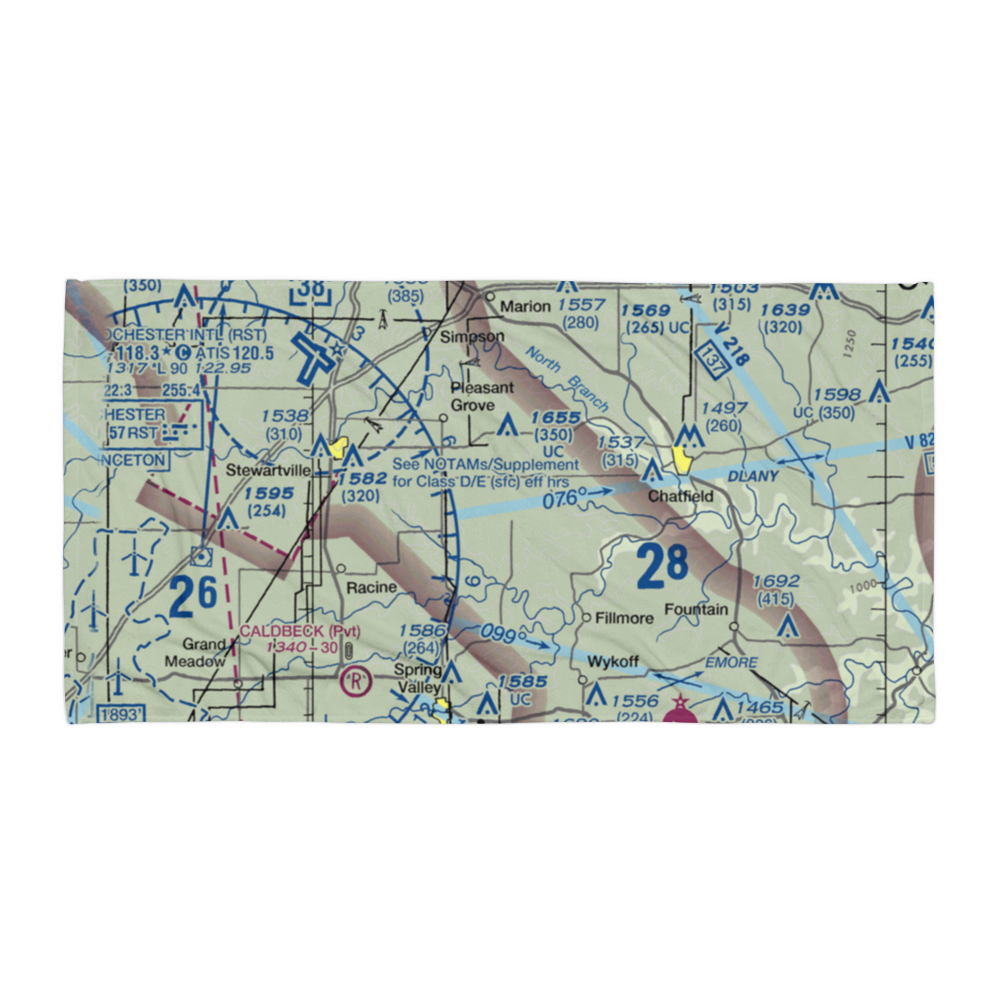 Flying A Airport (2C4) VFR Sectional Towel 