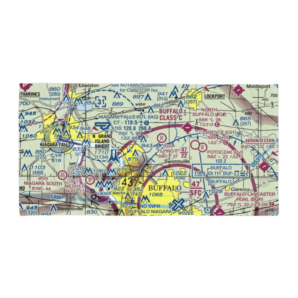 Flying F Airport (78NY) VFR Sectional Towel 