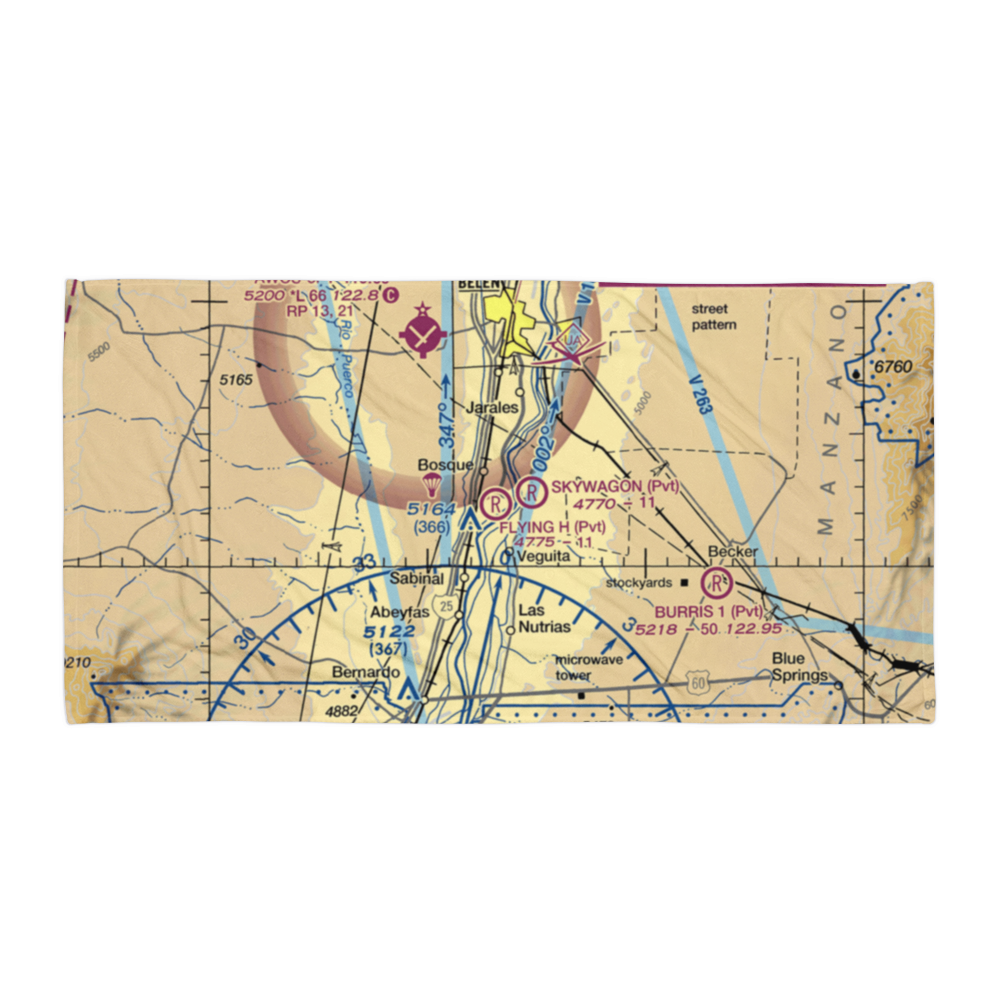 Flying H Airport (NM18) VFR Sectional Towel 