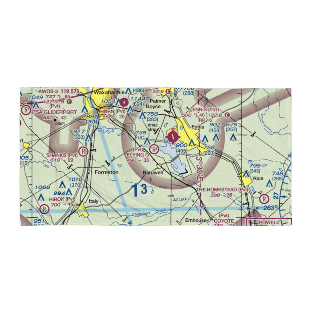 Flying O Airport (TX29) VFR Sectional Towel 