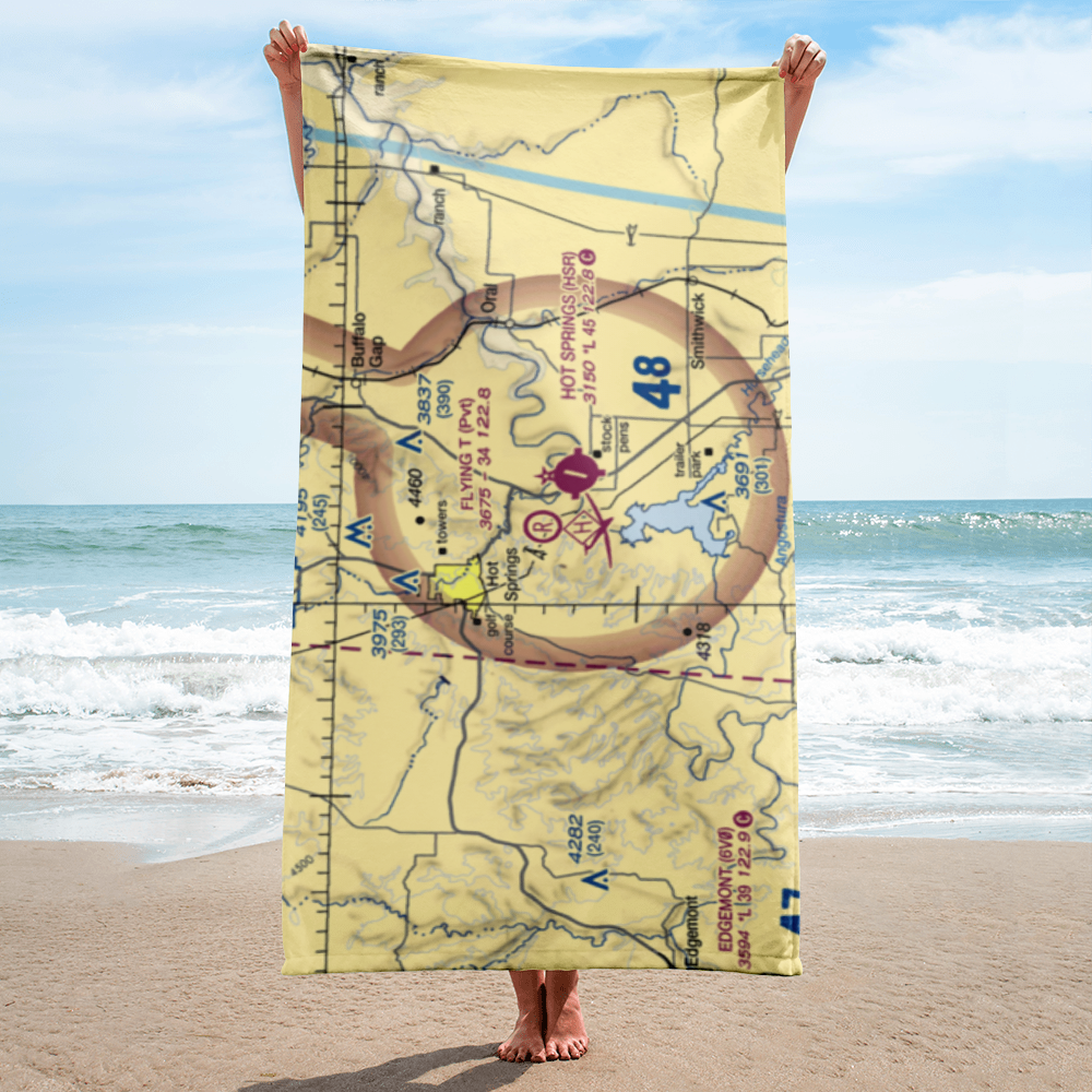 Flying T Airport (SD68) VFR Sectional Towel 