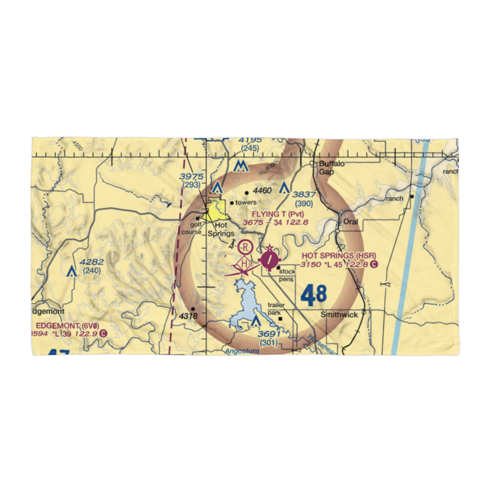 Flying T Airport (SD68) VFR Sectional Towel 