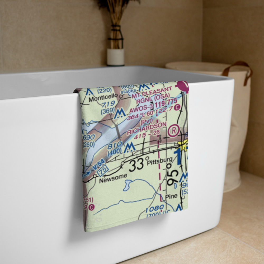 Foggy Bottom Airport (77TE) VFR Sectional Towel 