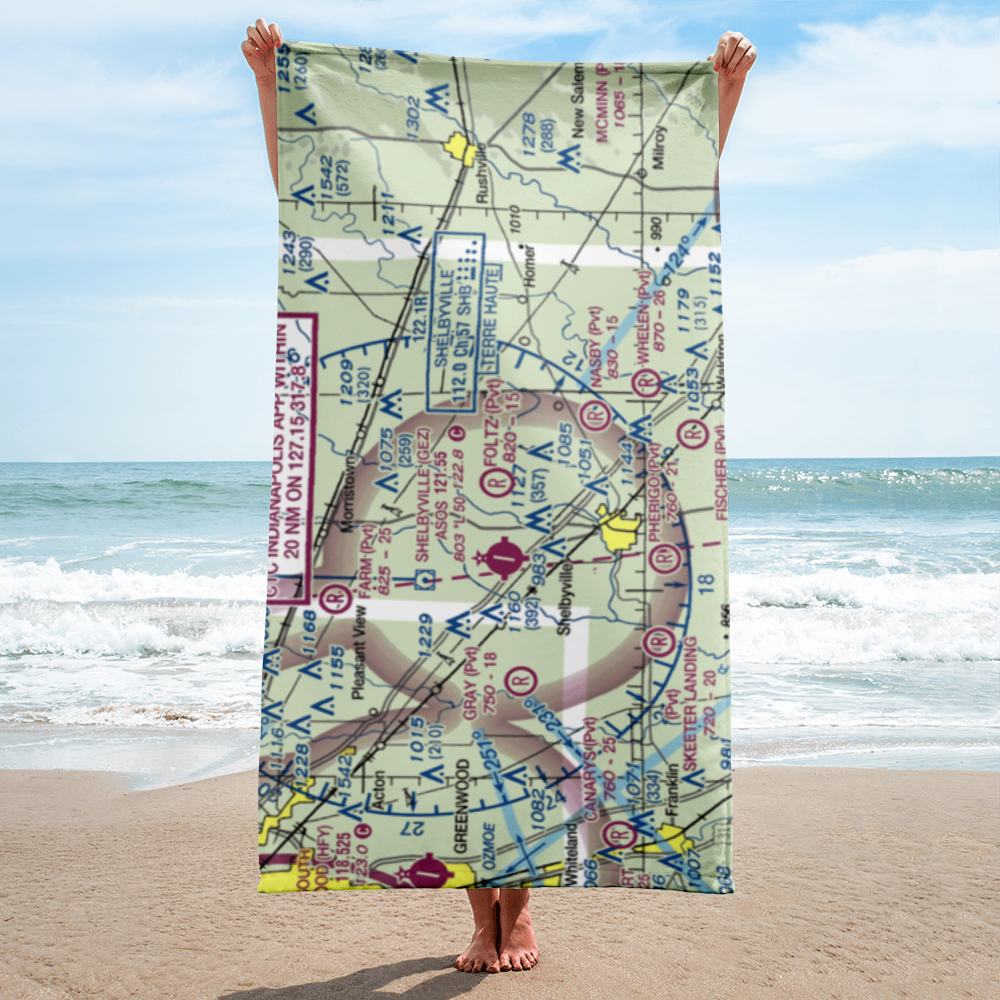 Foltz Farm Airport (93IN) VFR Sectional Towel 