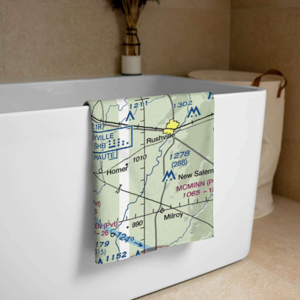 Foltz Farm Airport (93IN) VFR Sectional Towel 