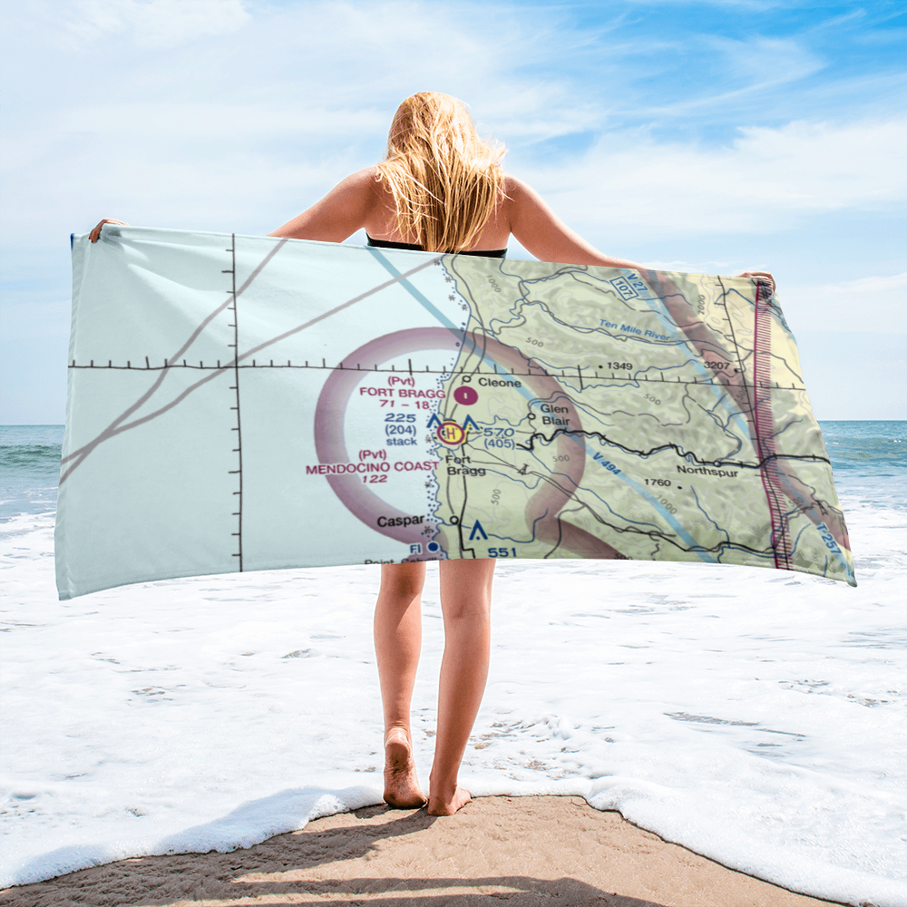 Fort Bragg Airport (FOB) VFR Sectional Towel 