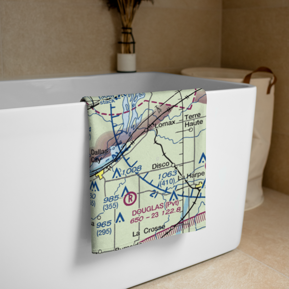 Fort Madison Municipal Airport (FSW) VFR Sectional Towel 