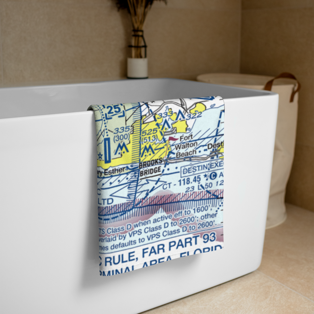 Fort Walton Beach Airport (1J9) VFR Sectional Towel 