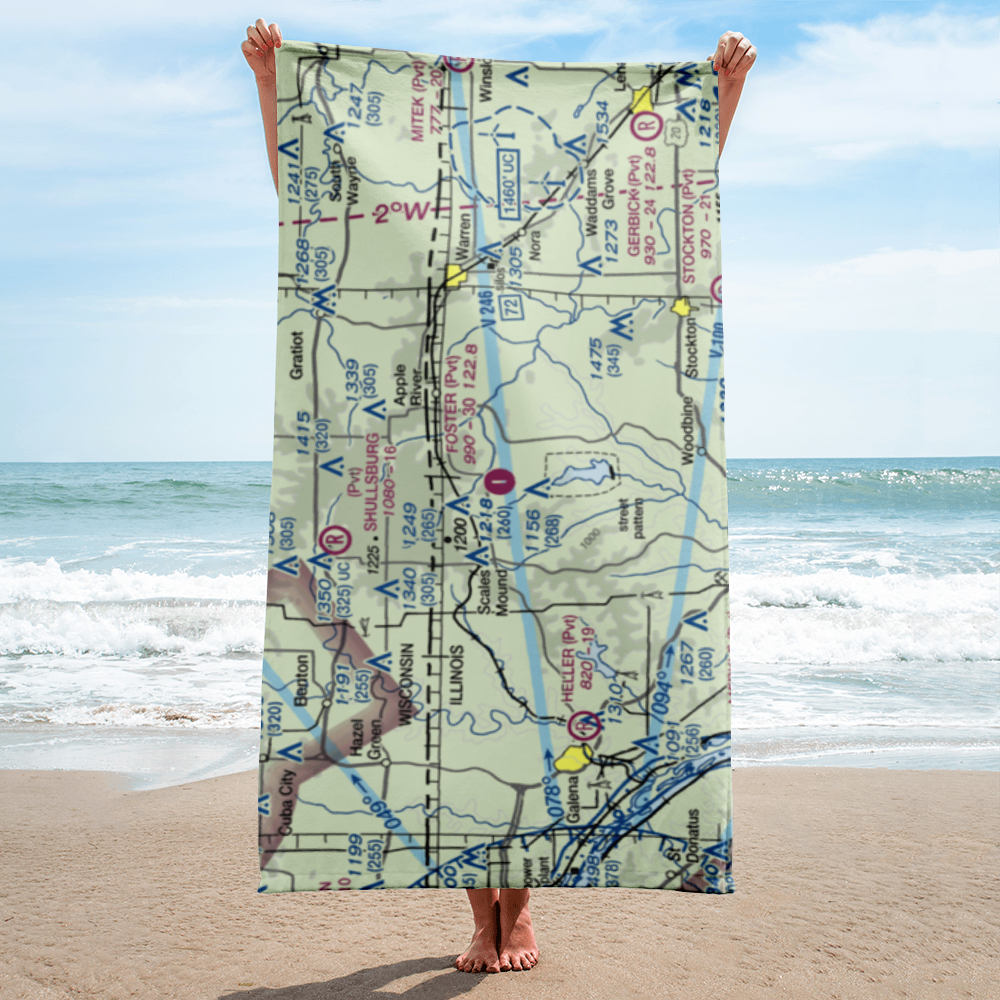 Foster Field (IL28) VFR Sectional Towel 
