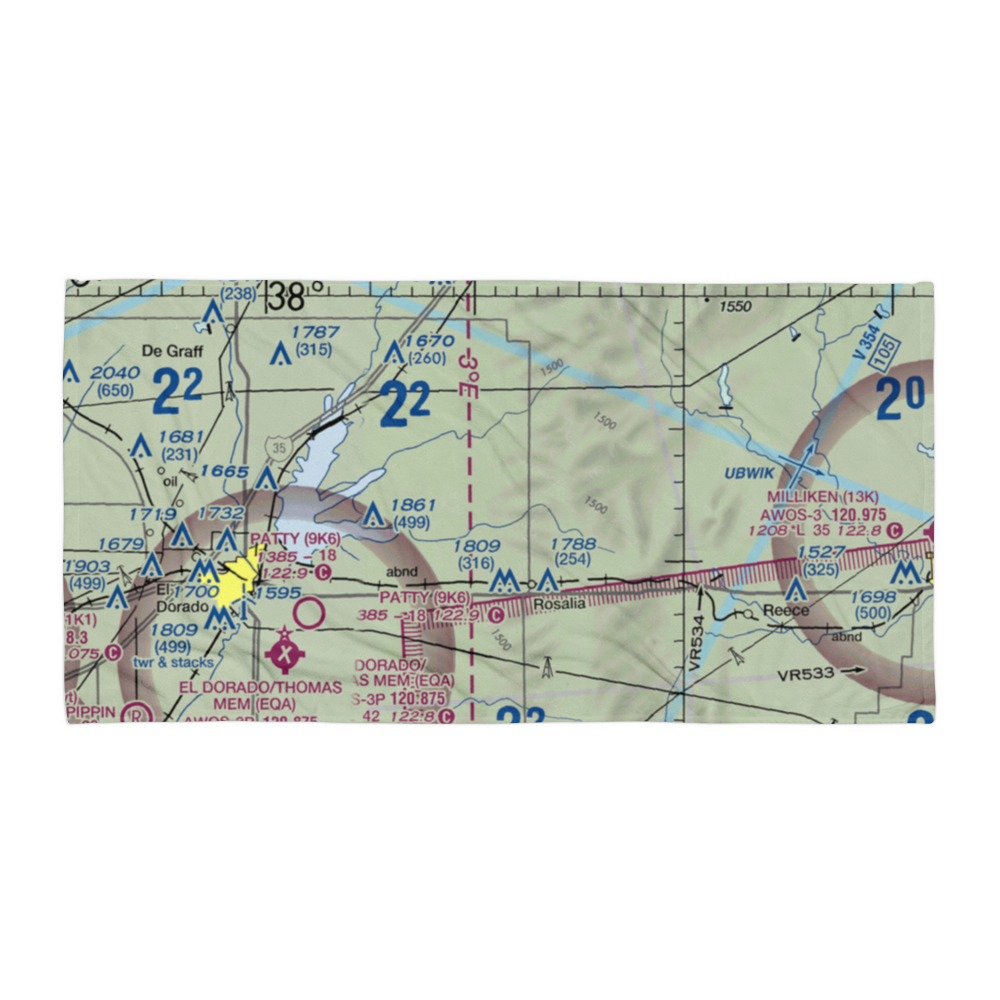 Foster Field (SN58) VFR Sectional Towel 