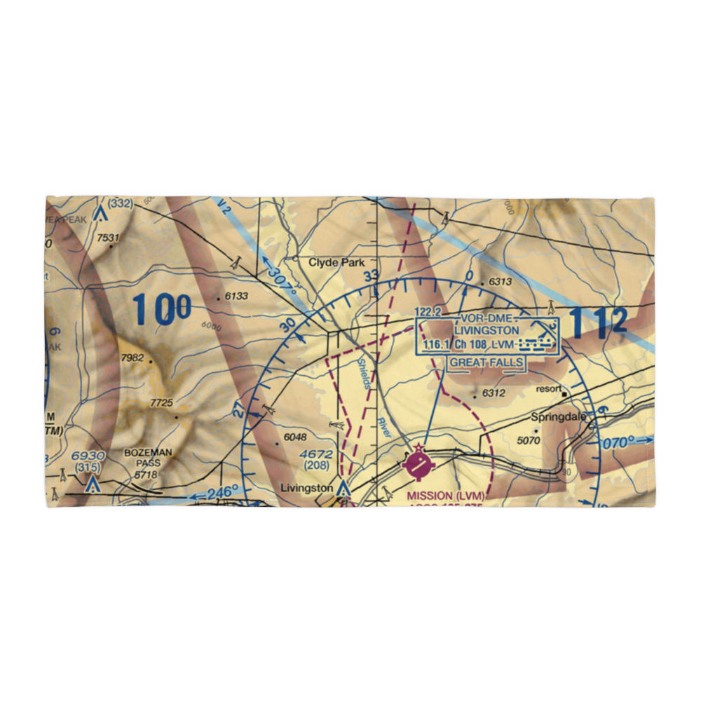 Foster Ranches Airport (MT89) VFR Sectional Towel 