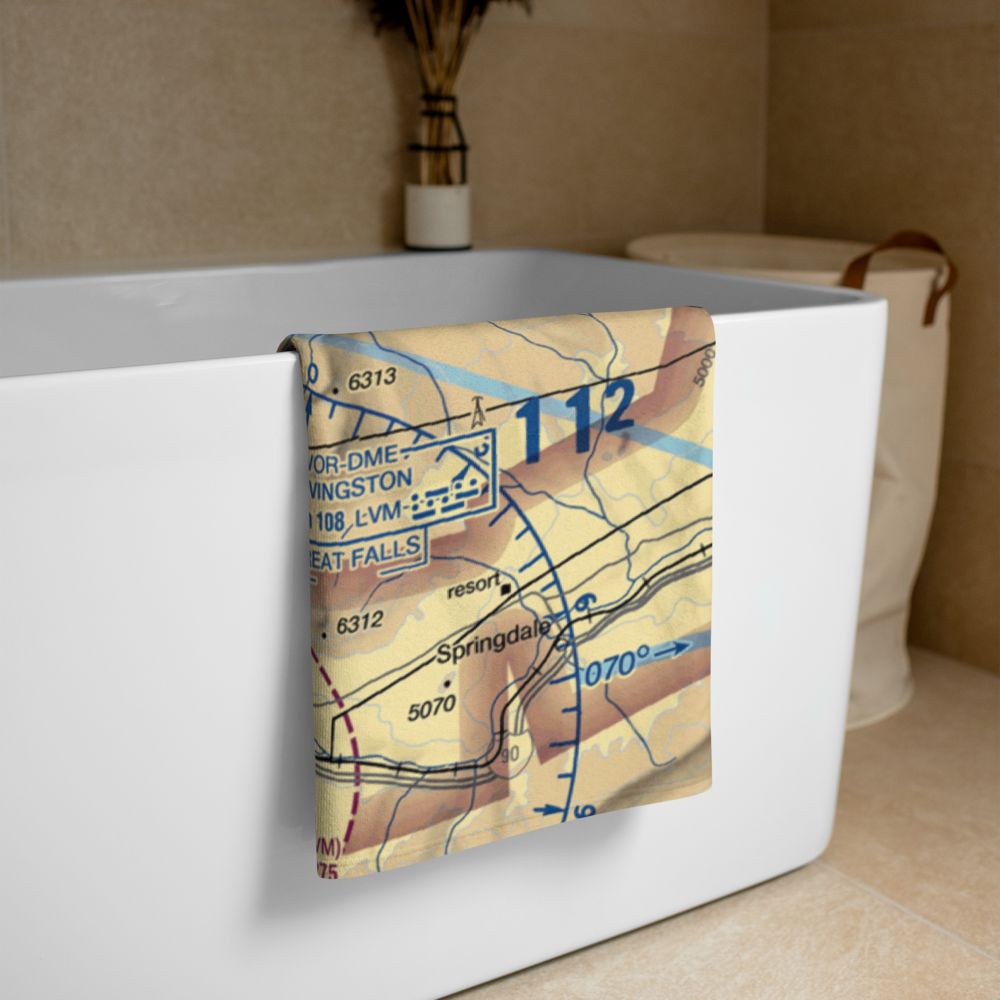 Foster Ranches Airport (MT89) VFR Sectional Towel 