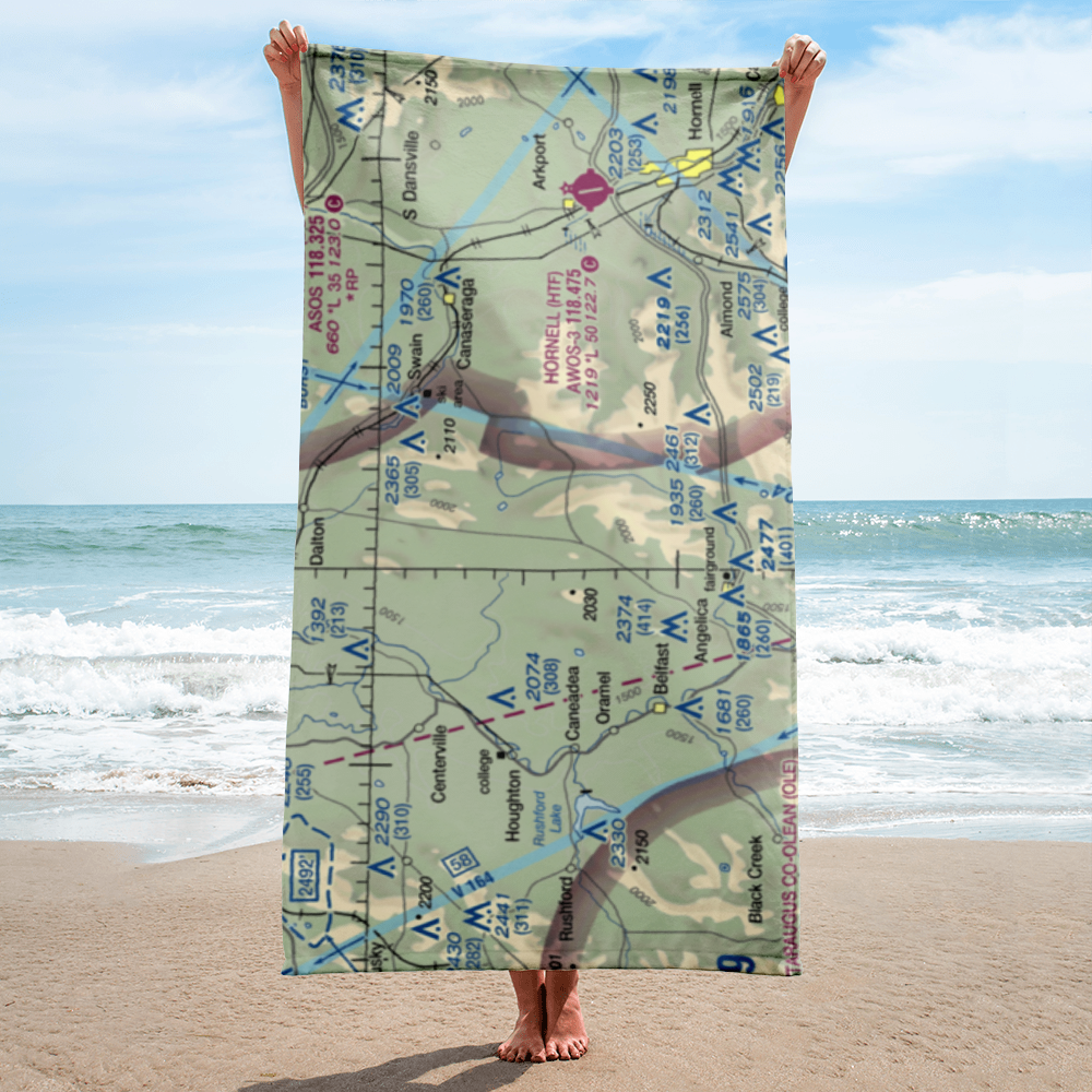 Four Seasons Airport (19NY) VFR Sectional Towel 