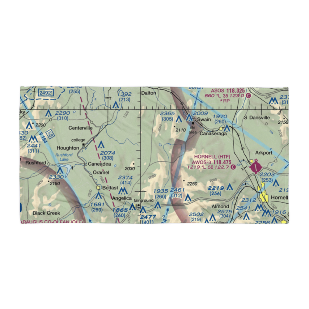 Four Seasons Airport (19NY) VFR Sectional Towel 