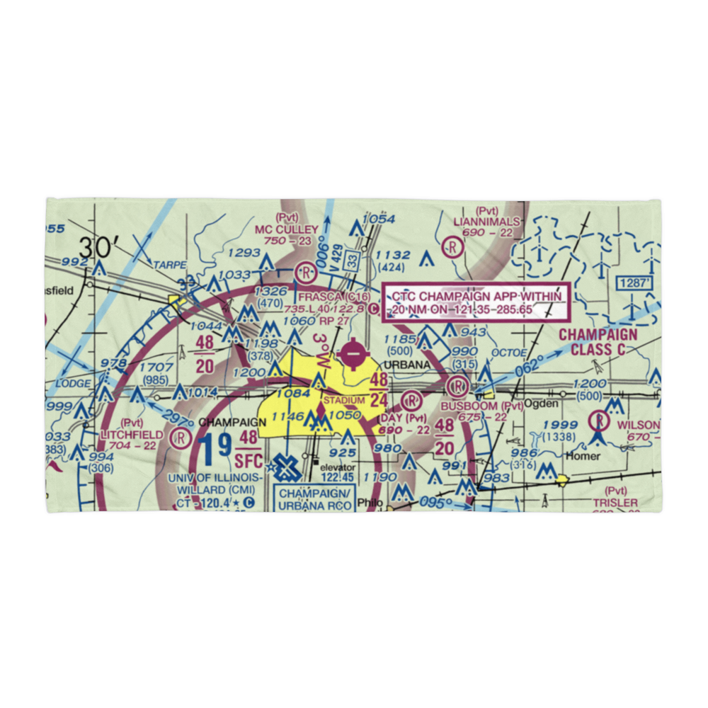 Frasca Field (C16) VFR Sectional Towel 