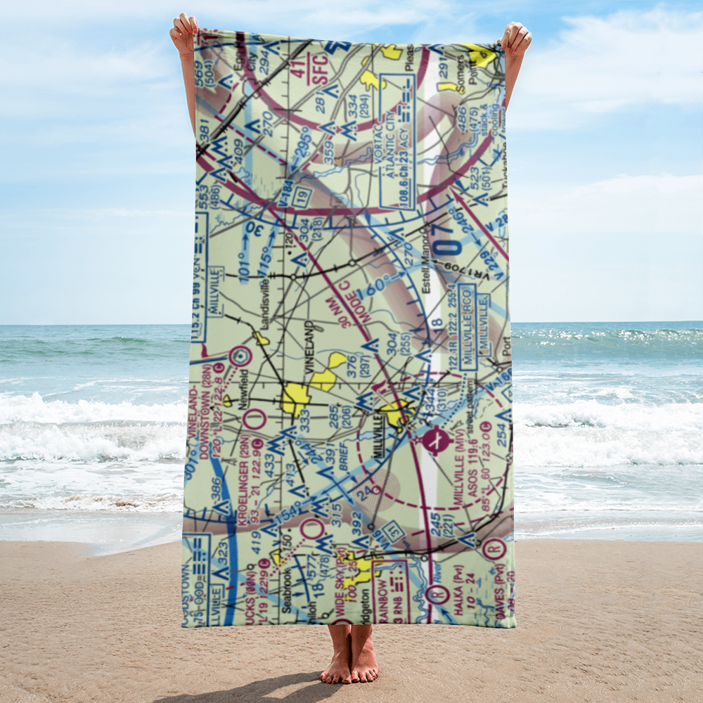 Free Spirit Airport (NJ81) VFR Sectional Towel 