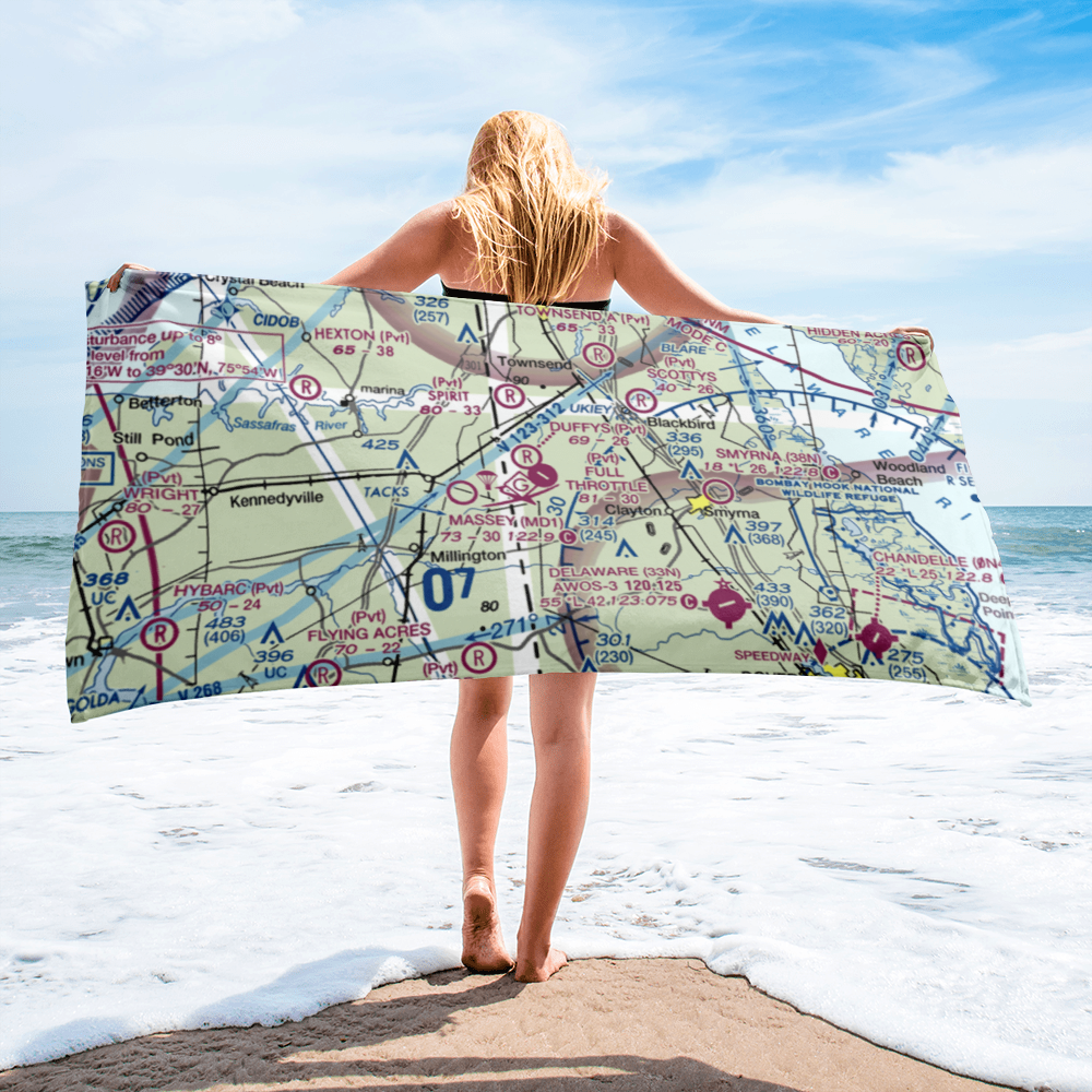 Full Throttle Farm Airport (23DE) VFR Sectional Towel 