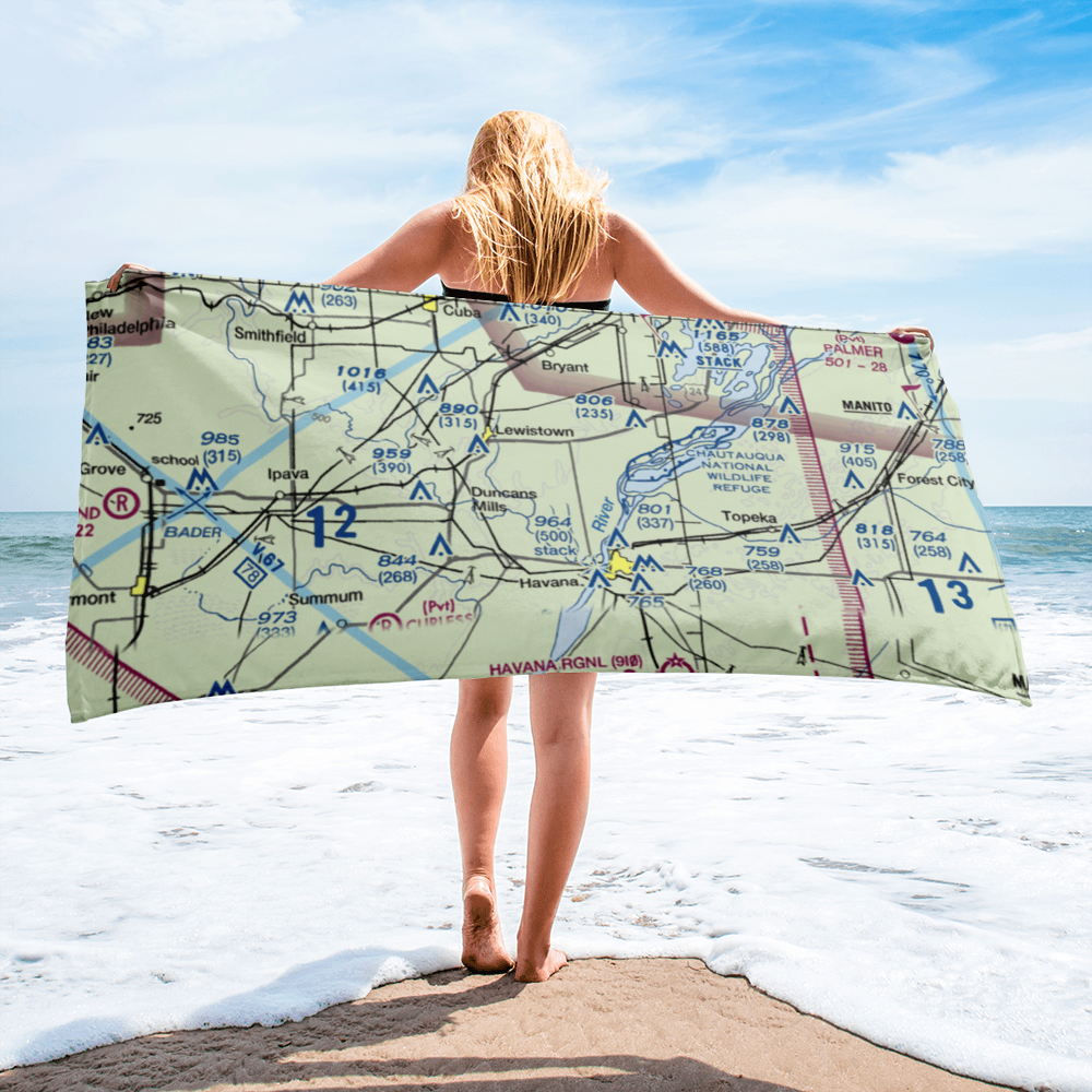 G. Bray Airport (34IL) VFR Sectional Towel 