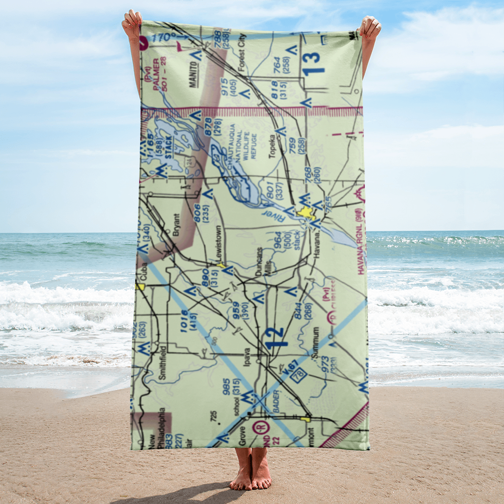 G. Bray Airport (34IL) VFR Sectional Towel 