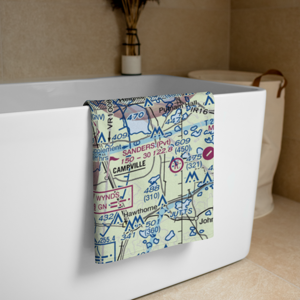 Gainesville Regional Airport (GNV) VFR Sectional Towel 