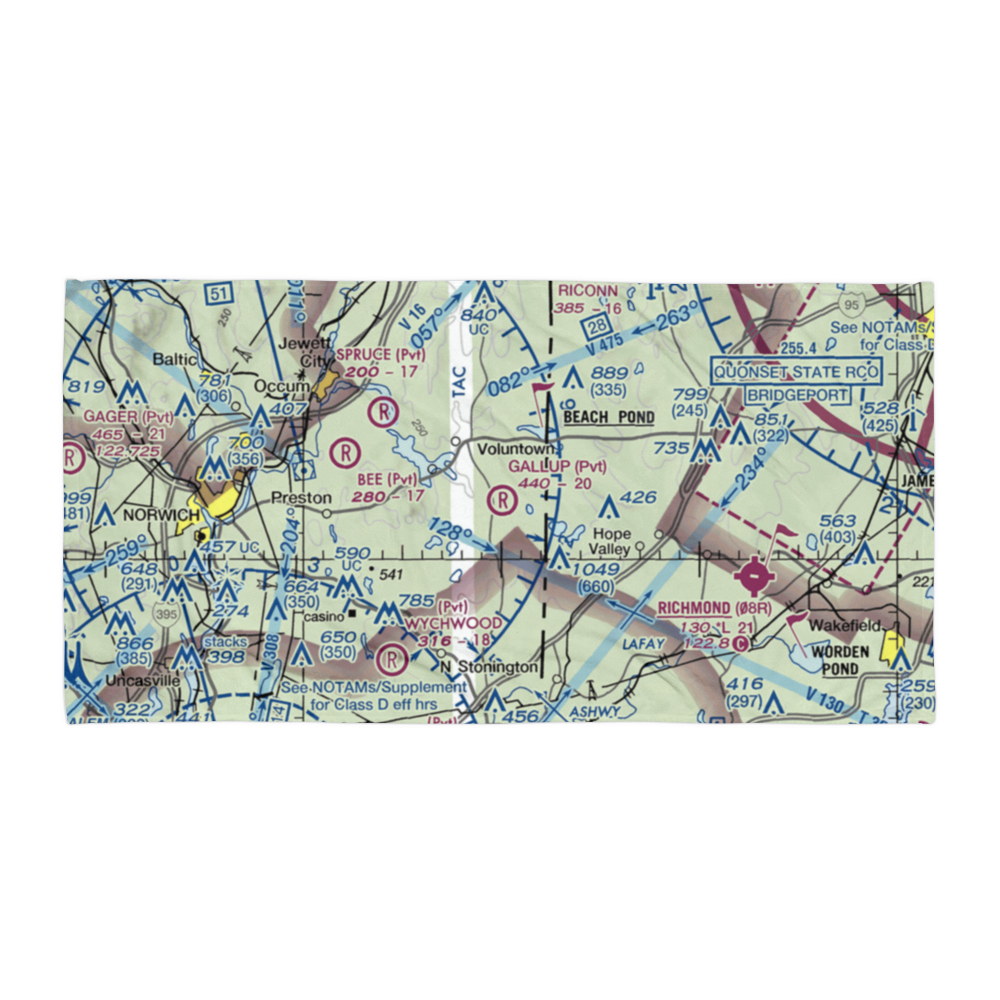 Gallup Farm Airport (CT32) VFR Sectional Towel 