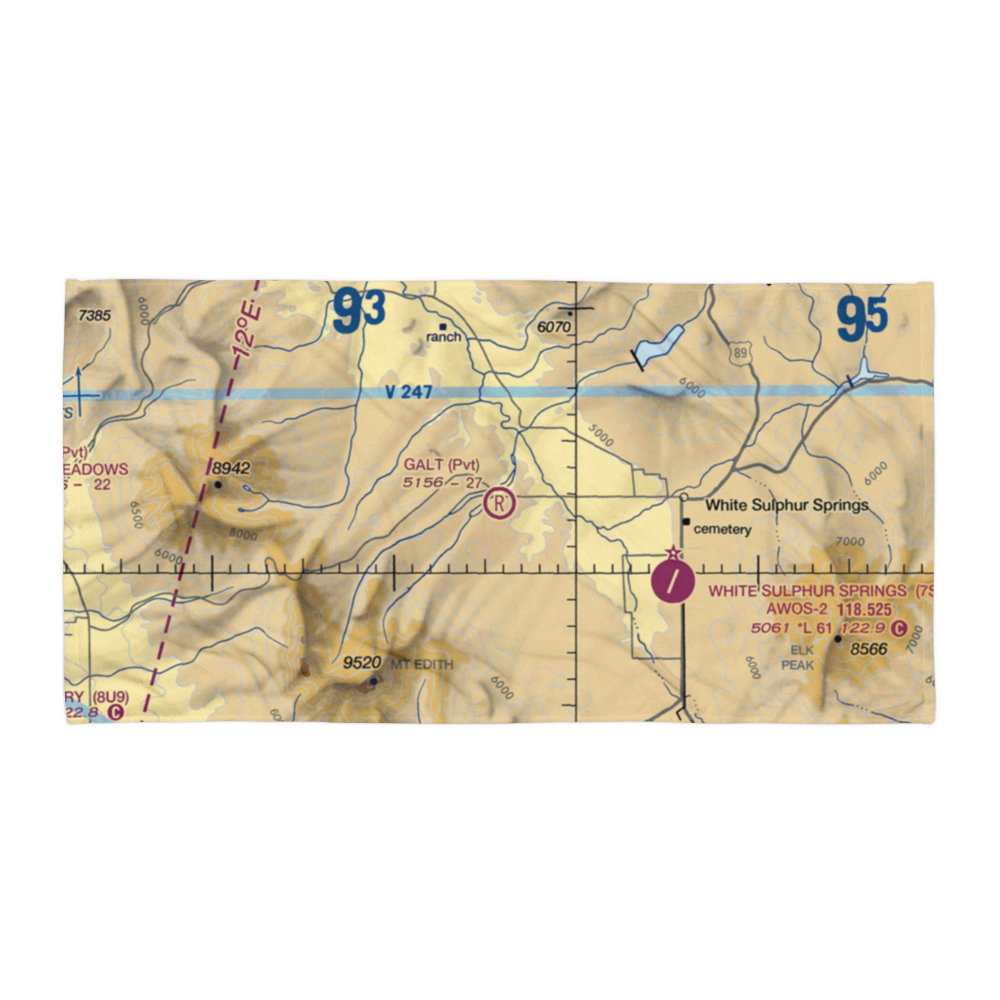 Galt Ranch Airport (58MT) VFR Sectional Towel 