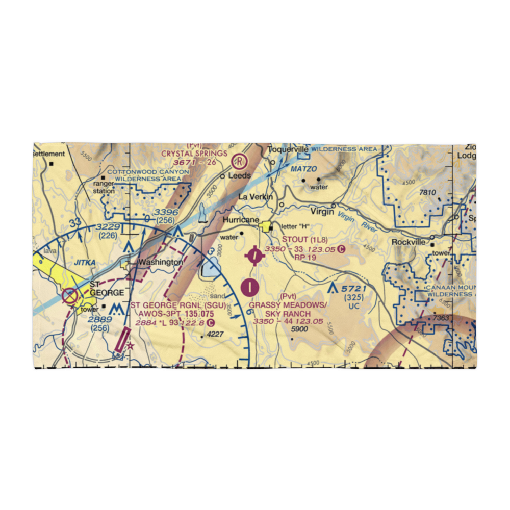 General Dick Stout Field (1L8) VFR Sectional Towel 