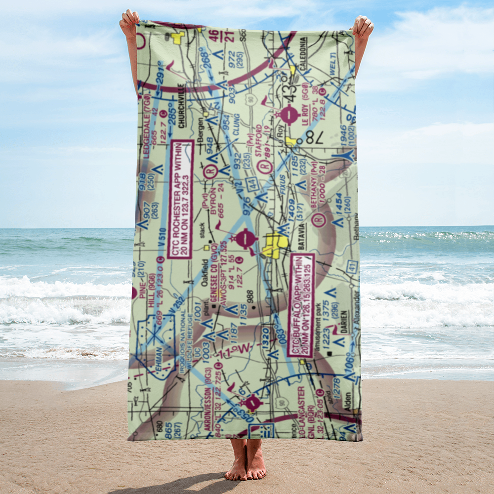 Genesee County Airport (GVQ) VFR Sectional Towel 
