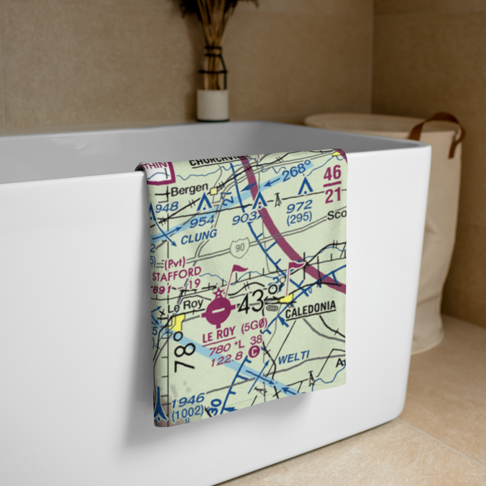 Genesee County Airport (GVQ) VFR Sectional Towel 