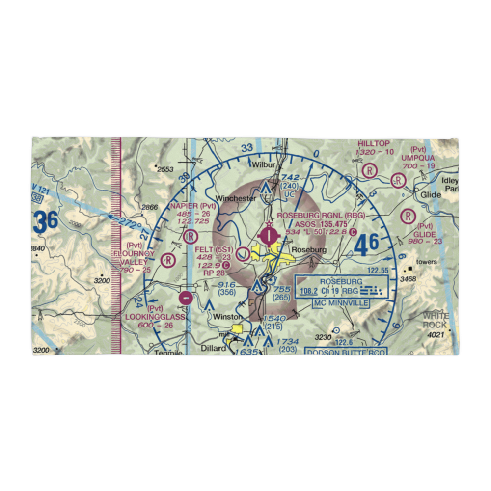 George Felt Airport (5S1) VFR Sectional Towel 
