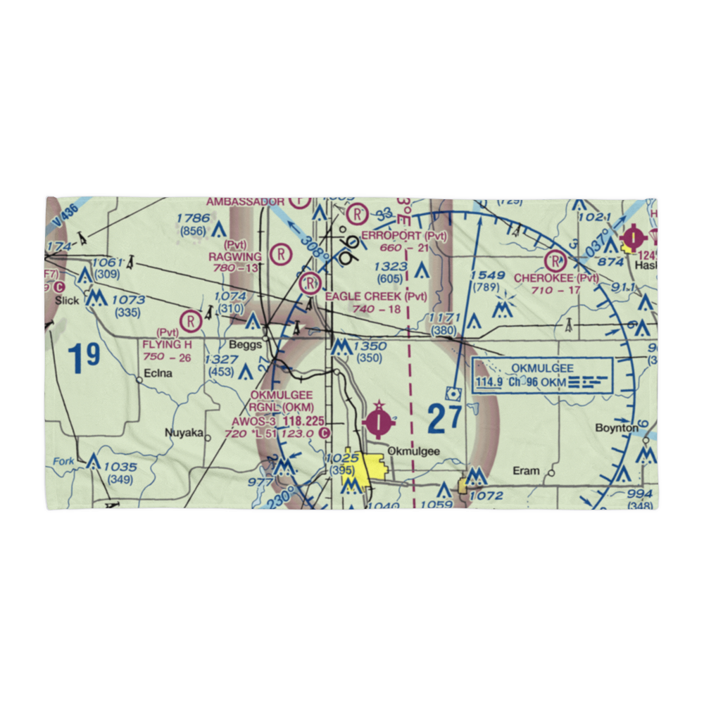 Gerhart Airport (19OK) VFR Sectional Towel 