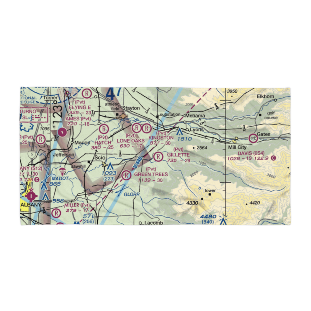 Gillette Field (OR51) VFR Sectional Towel 