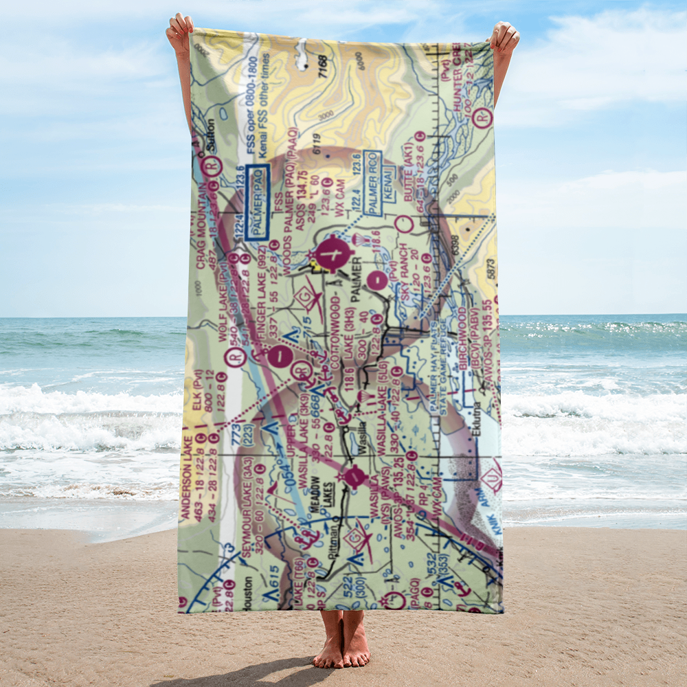 Gilmore Strip (39AK) VFR Sectional Towel 