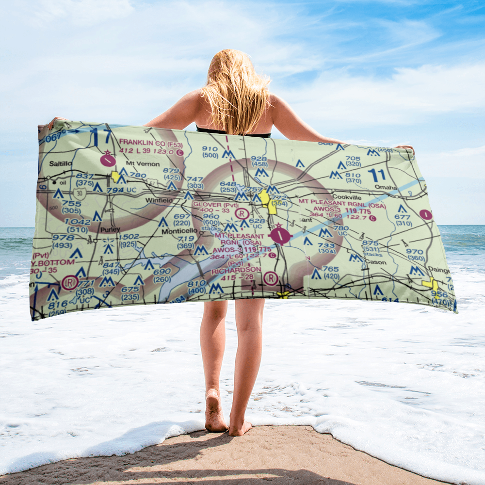 Glover Airport (XS70) VFR Sectional Towel 