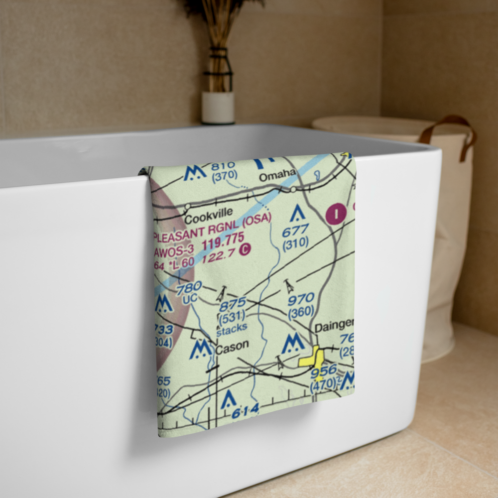 Glover Airport (XS70) VFR Sectional Towel 