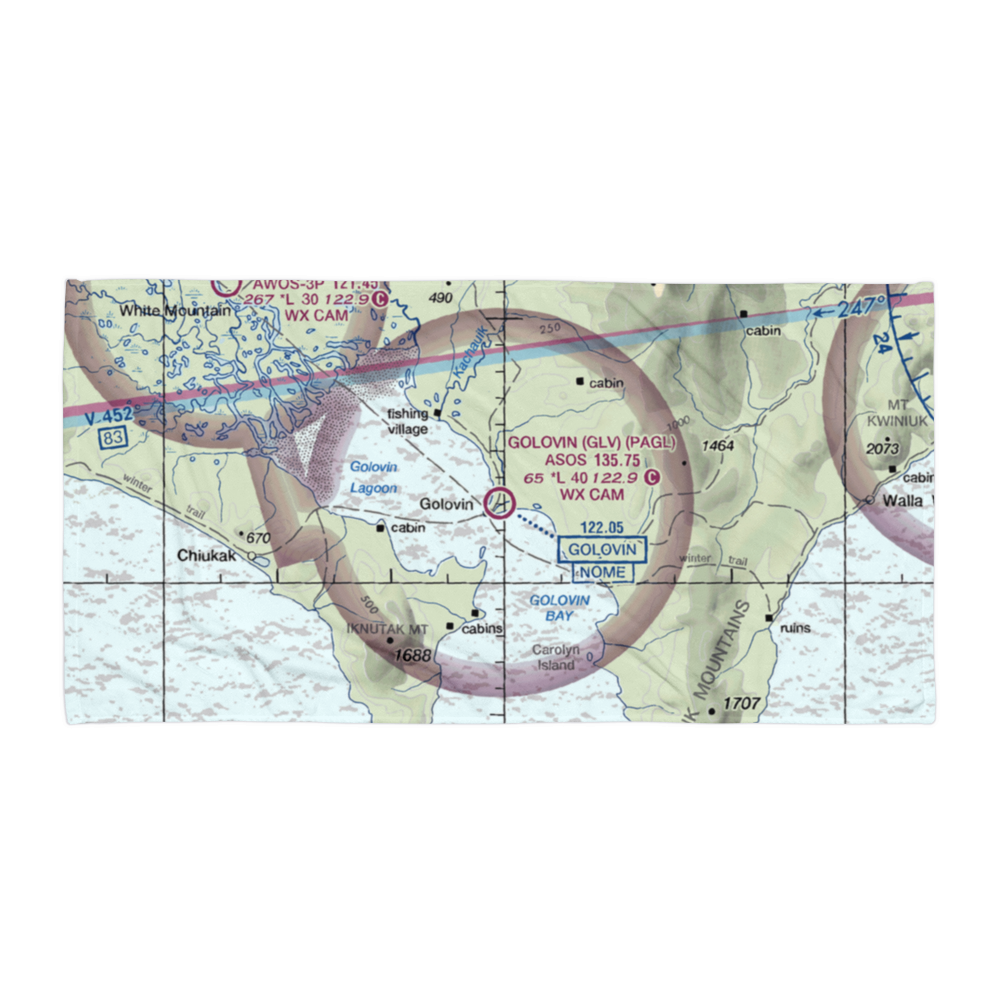 Golovin Airport (GLV) VFR Sectional Towel 