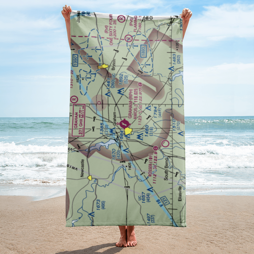 Graham Municipal Airport (RPH) VFR Sectional Towel 