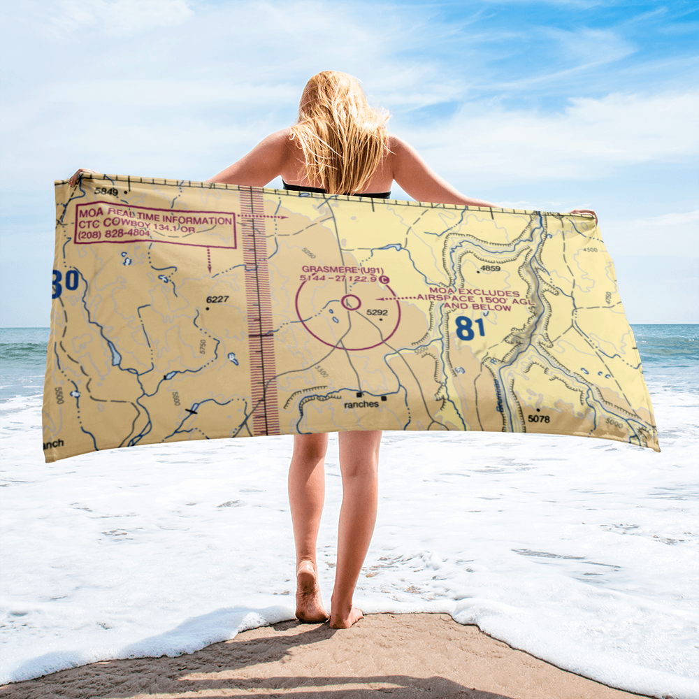 Grasmere Airport (U91) VFR Sectional Towel 