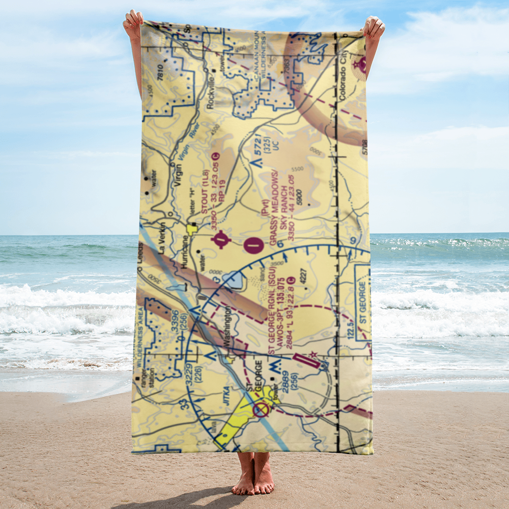 Grassy Meadows/Sky Ranch Landowners Assn Airport (UT47) VFR Sectional Towel 