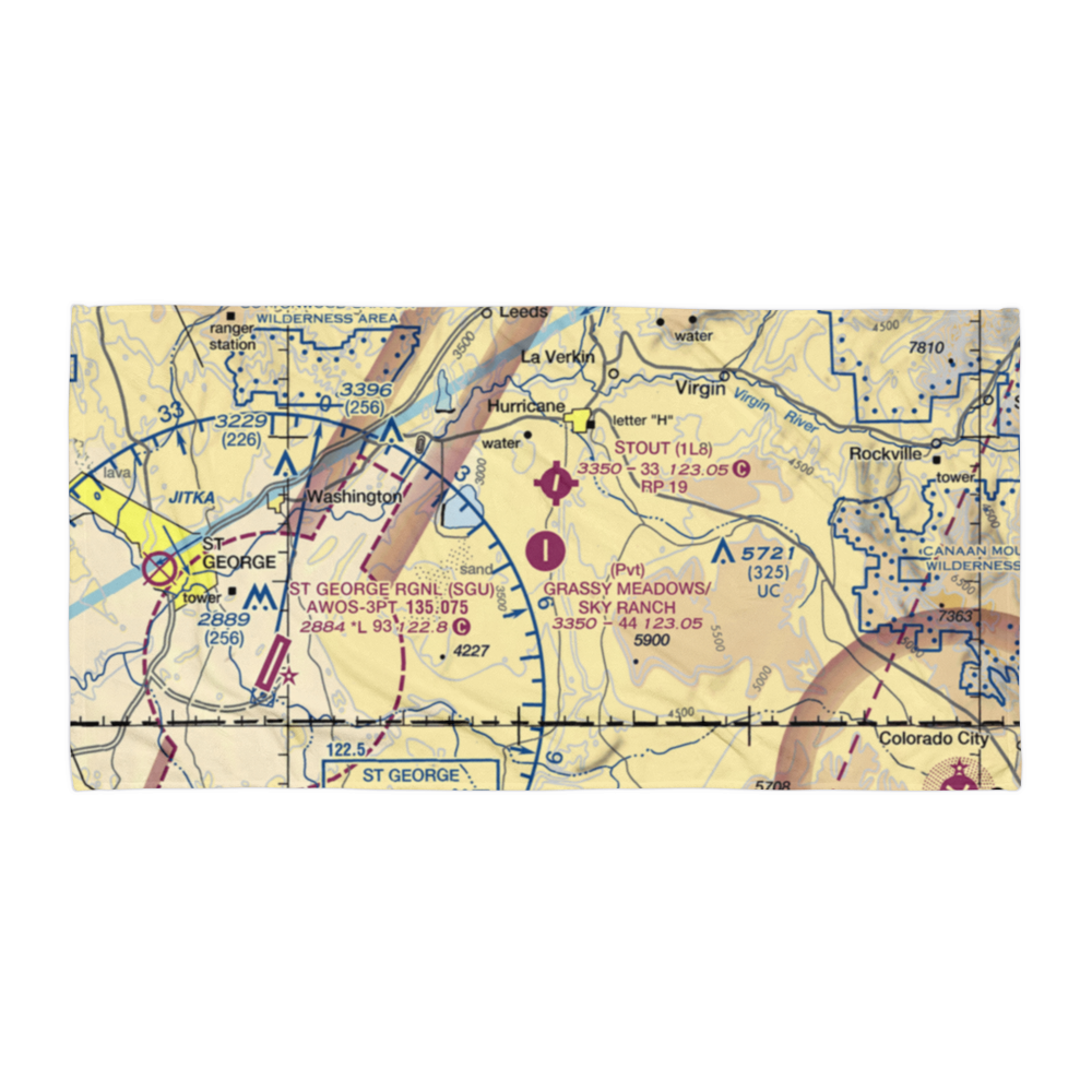 Grassy Meadows/Sky Ranch Landowners Assn Airport (UT47) VFR Sectional Towel 