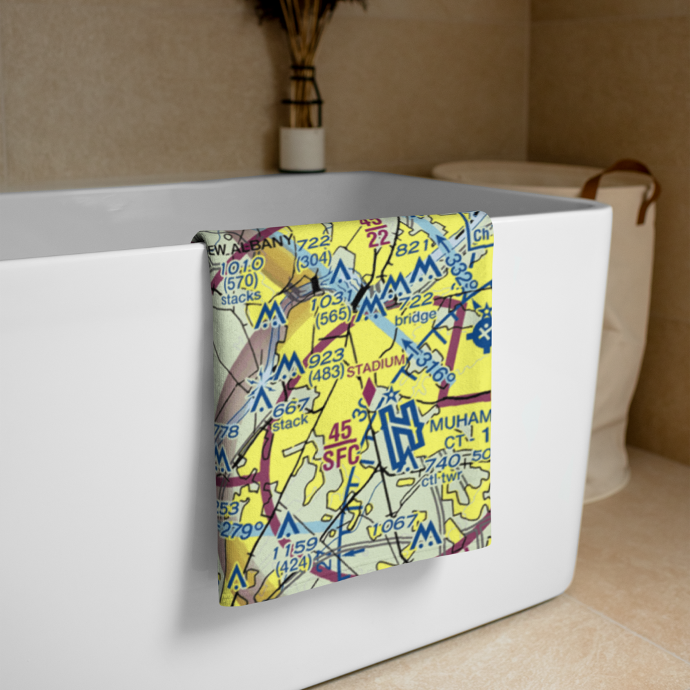 Greenridge RLA Restricted Landing Area (IN14) VFR Sectional Towel 