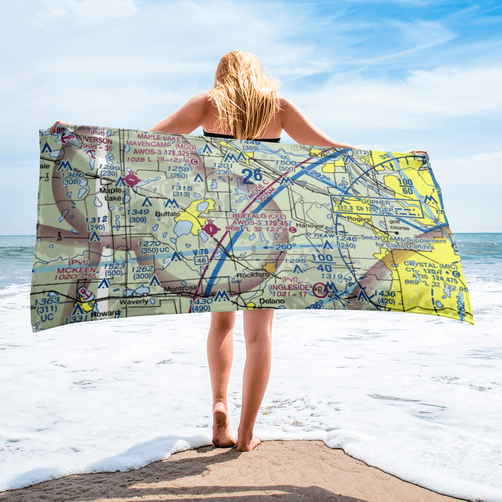 Greseth Seaplane Base (19MN) VFR Sectional Towel 